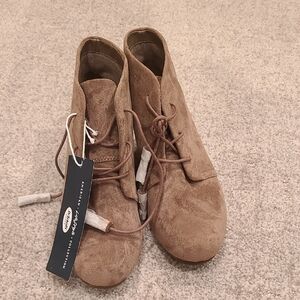 Dr. Scholl's Brown Suede Lace-Up Ankle Boots